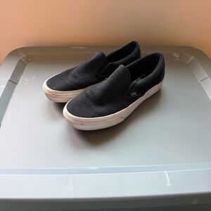 Women’s Black Vans Slip-On Sneakers